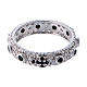 Anello decina AMEN arg 925 rodiato zirc neri Rodio s2