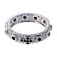 Ten-Beads AMEN rhodium-plated silver 925, black zircons s2