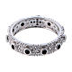 Ten-Beads AMEN rhodium-plated silver 925, black zircons s3