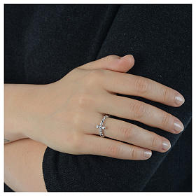 Bague AMEN boules arg 925 blanc zircons blancs s4