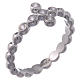 AMEN Beads Ring White silver 925, white zircons s1