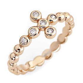 Anillo AMEN modelo Boules plata 925 rosado con circones blancos s1