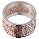 Ring AMEN Our Father ITA Silver 925, pink finish s2