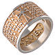 Ring AMEN Our Father ITA Silver 925, gold finish s1