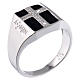 Ring AMEN Chevalier silver 925, Rhodium finish s1