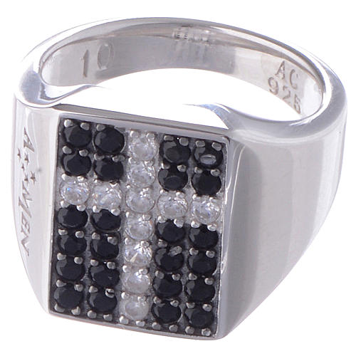 Ring AMEN Chevalier Model silver 925, Rhodium 2