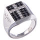 Ring AMEN Chevalier Model silver 925, Rhodium s1