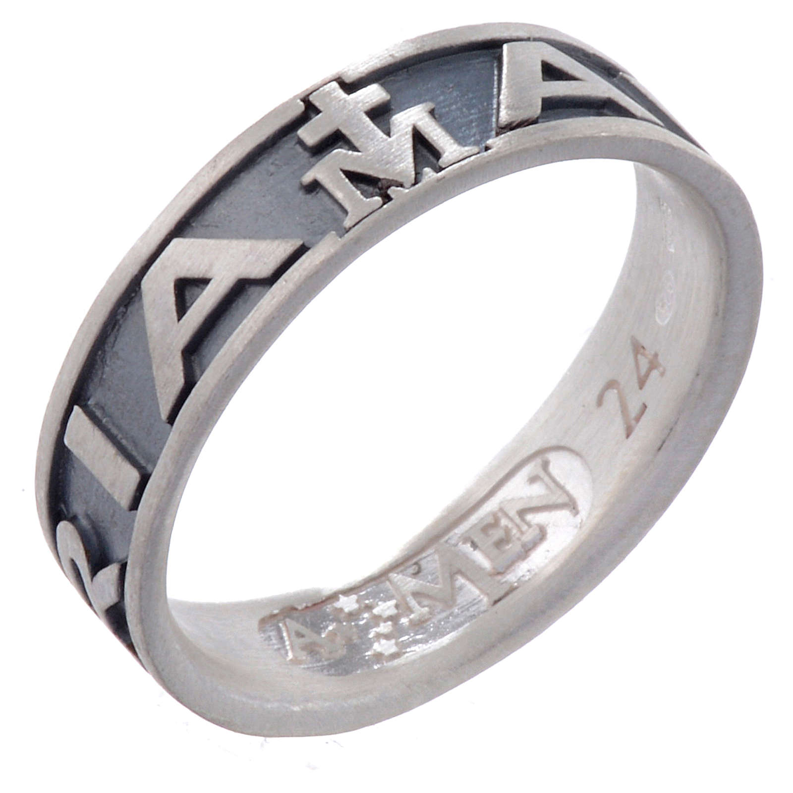 Ring AMEN Ave Maria getönten Silber 925 | Online Verfauf ...