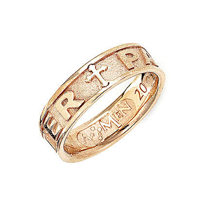 AMEN Our Father ring in 925 silver gold fin 1