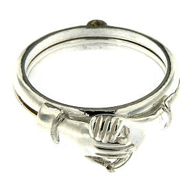 Bague argent 800 mains ouvrant s3