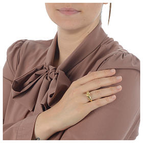 Ring in golden 800 silver with 2 hands which can be opened s4