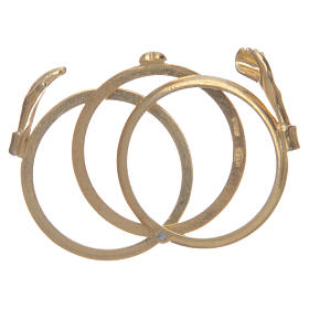 Ring in golden 800 silver with 2 hands which can be opened s3