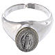 Ring in 925 silver with Miraculous Medal, white and adjustable s2