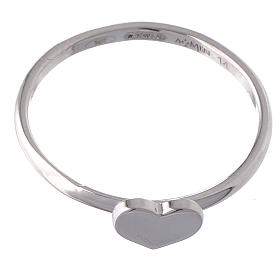 Gebetsringe: Ring AMEN Herz Silber 925 rodiniert