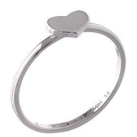 Ring AMEN Heart silver 925 Rhodium finish