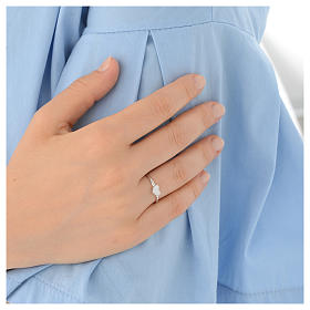 Bague AMEN coeur argent 925 fin. rhodium s4