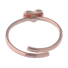 Anello AMEN Cuore falange argento 925 fin. Rosè s4