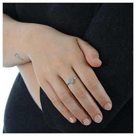 Bague AMEN ange argent 925 fin. rhodium s4