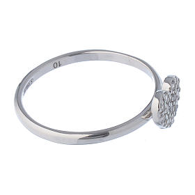 Anello AMEN Cuore arg. 925 fin. Rodio s3