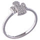 Ring AMEN Angel silver 925 rhinestones, Rhodium finish s1