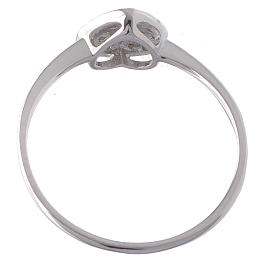 Anillo AMEN Corazón plata 925 circones acabado rodio s3