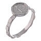 Saint Benedict medal ring in 925 silver s1