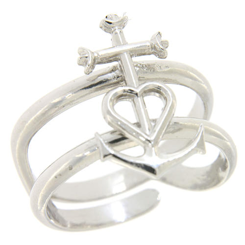 Ring in sterling silver Faith, Hope and Charity 1