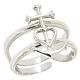 Ring in sterling silver Faith, Hope and Charity s1