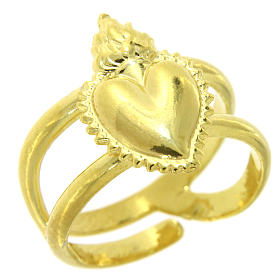 Ring in sterling silver Votive Heart, golden