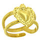 Ring in 925 silver with Votive Heart, golden s1