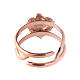 Ring in 925 silver with Votive Heart, golden, rose-coloured s3