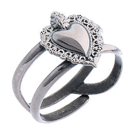 Silver ring with Votive Heart