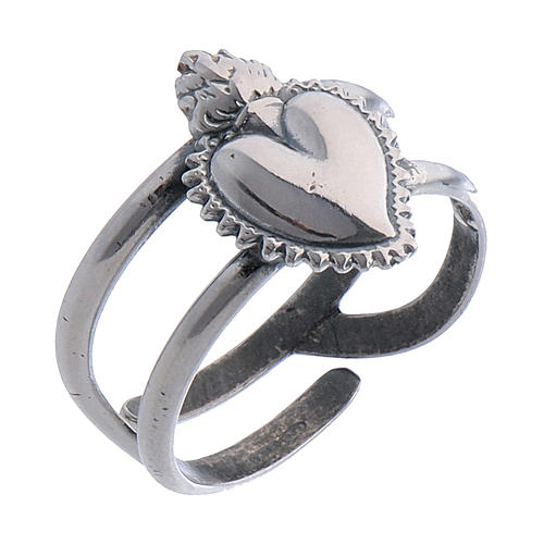 Votive Heart ring in sterling silver 1