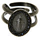 Ring in 925 silver with black zircons Miraculous Medal, black s2