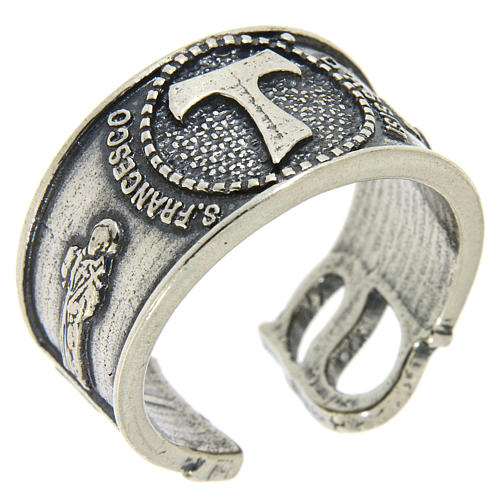 Ring In Sterling Silver Saint Francis Online Sales On Holyart Co Uk