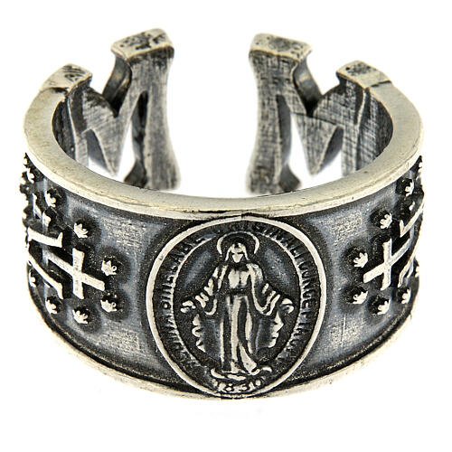 Ring in sterling silver Miraculous Medal 2