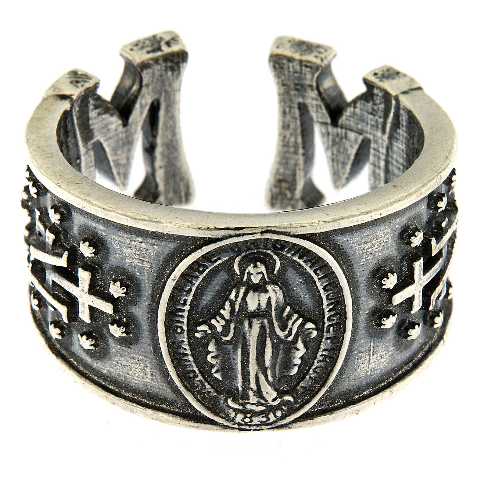 Ring in sterling silver Miraculous Medal | online sales on HOLYART.com