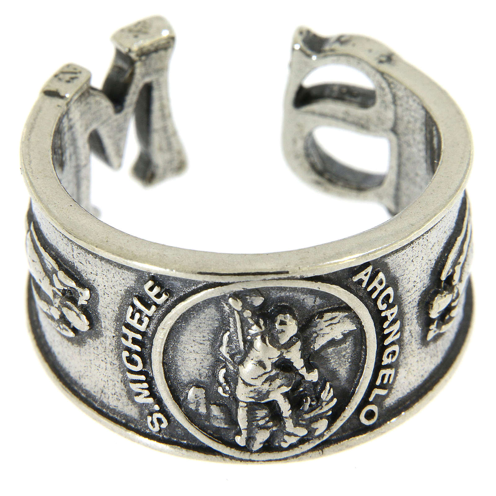Anello San Michele Arcangelo argento 925 vendita online su HOLYART
