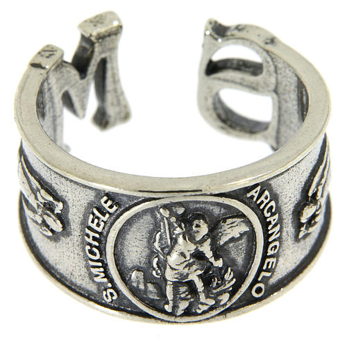 Ring in sterling silver Saint Michael the Archangel 2