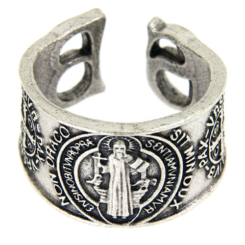 Ring in pewter Saint Benedict 2