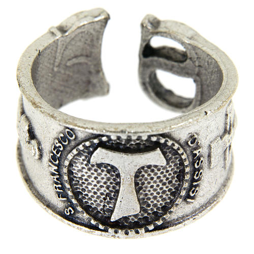 Ring Franz von Assisi aus Hartzinn 2