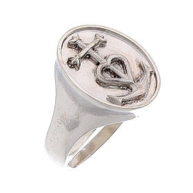 Ring in sterling silver, Faith Hope and Charity