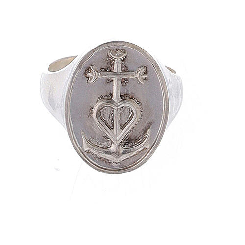 Ring in sterling silver, Faith Hope and Charity 2
