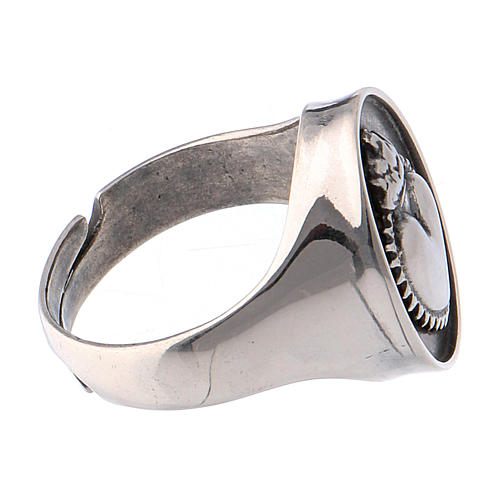 Ring in burnished silver with votive heart 4