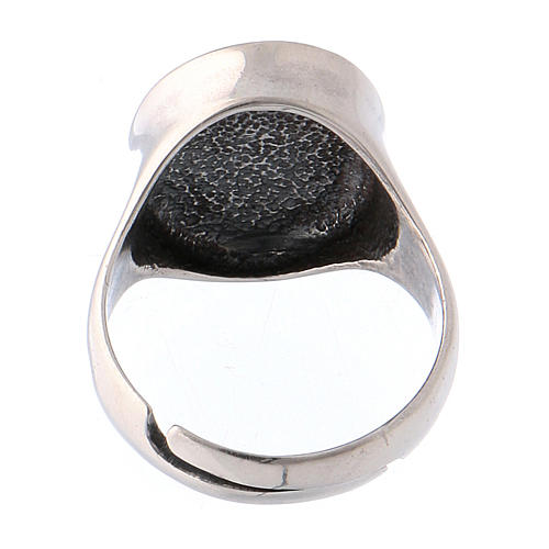 Ring in burnished silver with votive heart 5