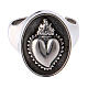 Ring in burnished silver with votive heart s2