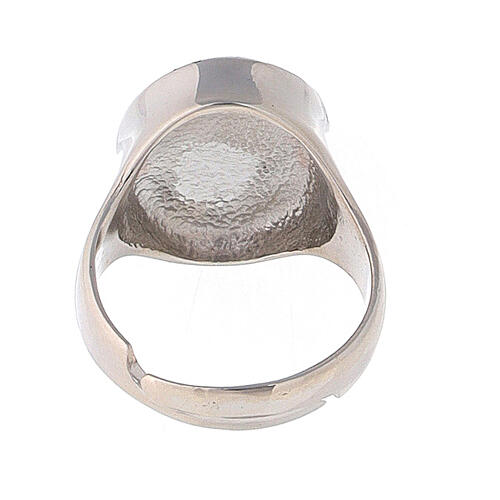 Ring in burnished silver with votive heart symbol 3