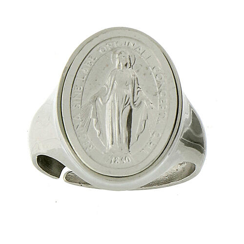 Ring in sterling silver with Miraculous Medal 1
