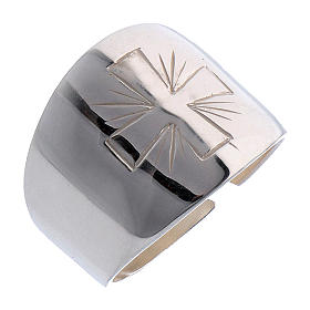 Ring with engraved cross, 925 Silver