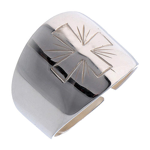 Ring with engraved cross, 925 Silver 1